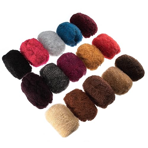 Miniatura 4 de Cabello humano 100% natural afro a granel, #613, 8 pulgadas, 1.06 oz/1 onza para trenzas, Loc Fix, extensiones de rastas voluminosas y nudo torcido