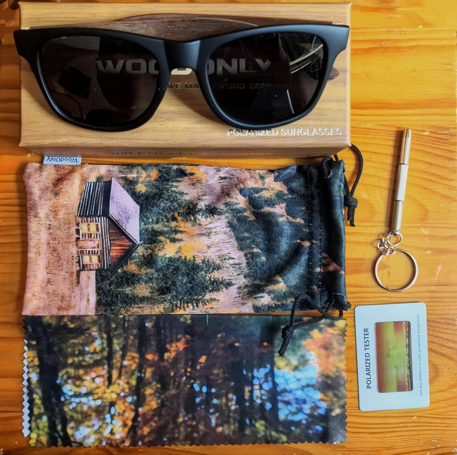 Wooden Classic Polarised Sunglasses - UV400 Protection Wood Shades for Men and Women Perfect Gifts - Image 5