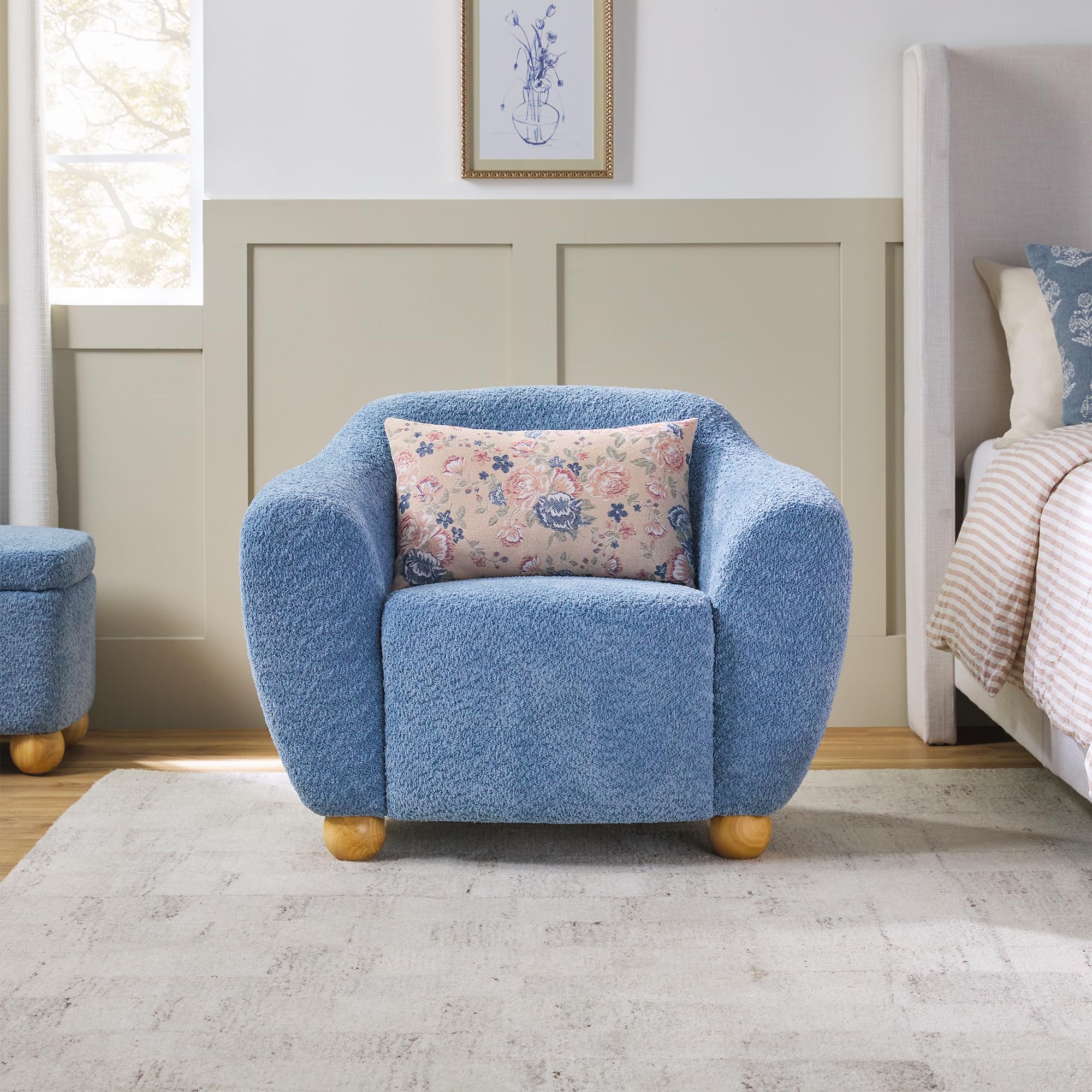 Amazon.com: Walker Edison Linley Contemporary Boucle Accent Chair