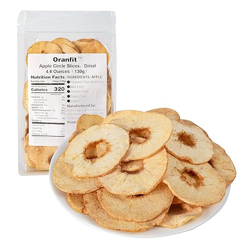 Oranfit Rebanadas secas de manzana circular de 4.6 onzas (se eliminan la piel y el núcleo)