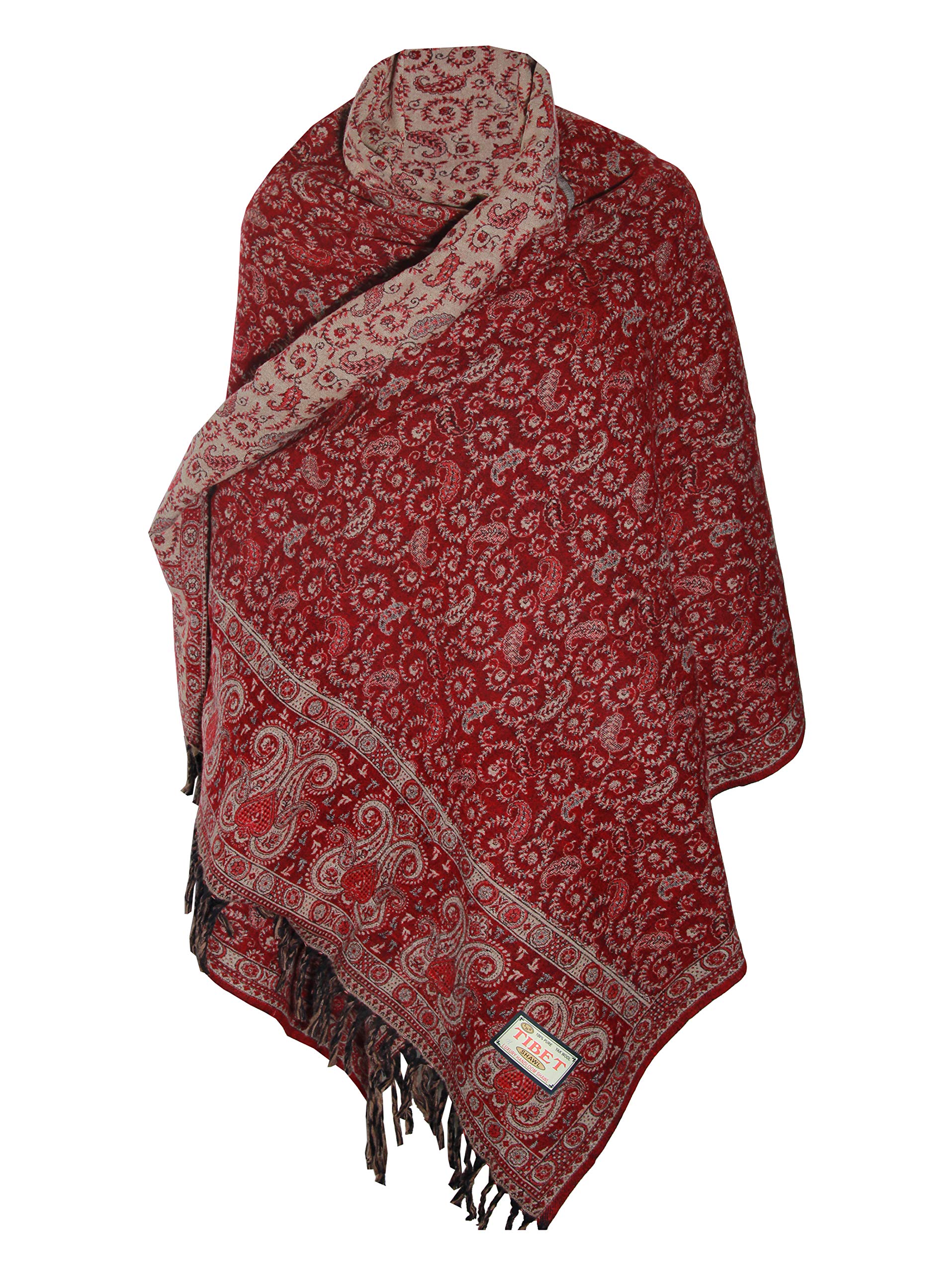 GROEN ROZE ZACHT WARME HOUTEN WINTER SARF HANDGEMAAKTE LUXE SJAAL WRAP DECORATIE DEKEN OVERSIZED REVERS ABLE WINTER SARF PURE YAK WOOL SARF SHAWL