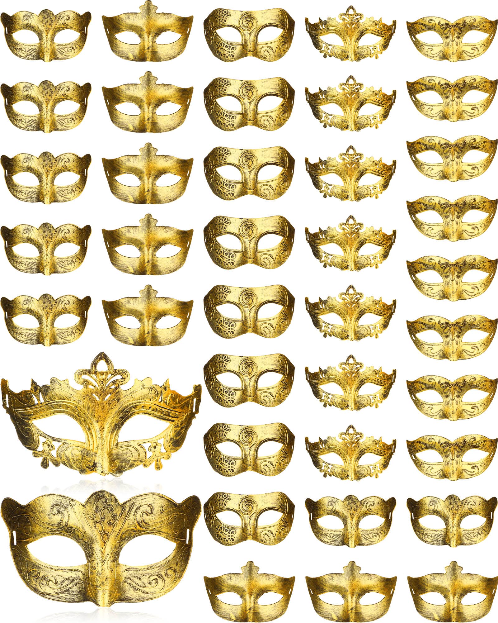 Yunsailing 40 Pcs Masquerade Mask Mardi Gras Masks Venetian Vintage Antique Masks for Cosplay Performance Prop
