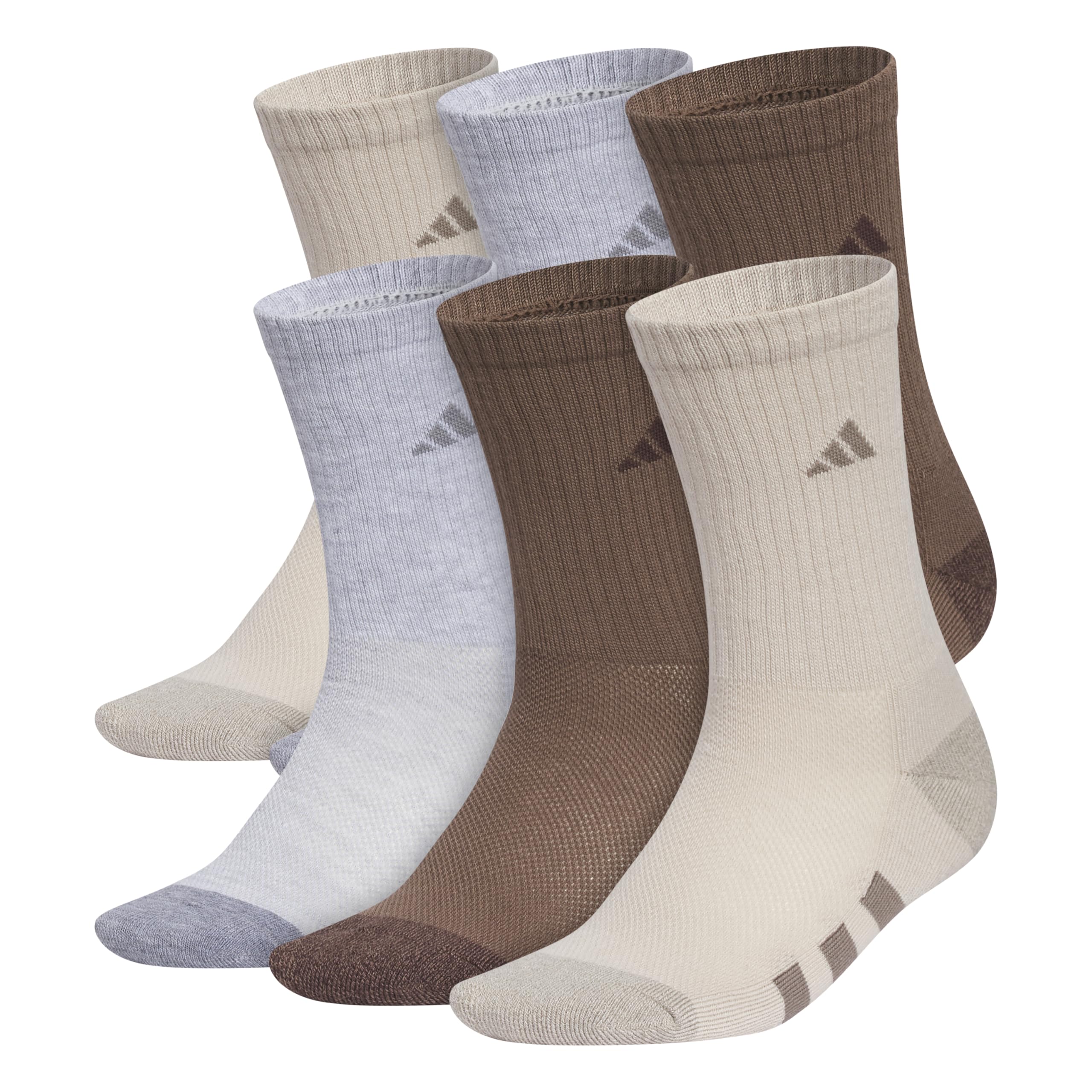 adidas Kids Athletic Cushioned Crew Socks 6 Pairs
