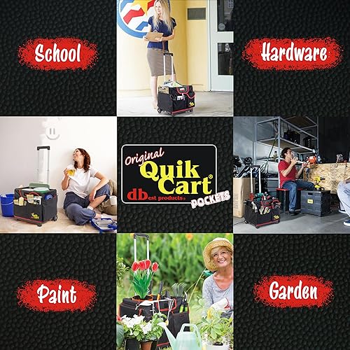 Miniatura 10 de dbest products Quik Cart Sport - Caja plegable con ruedas para profesores, capacidad de 80 libras, hecha de plástico resistente utilizado como