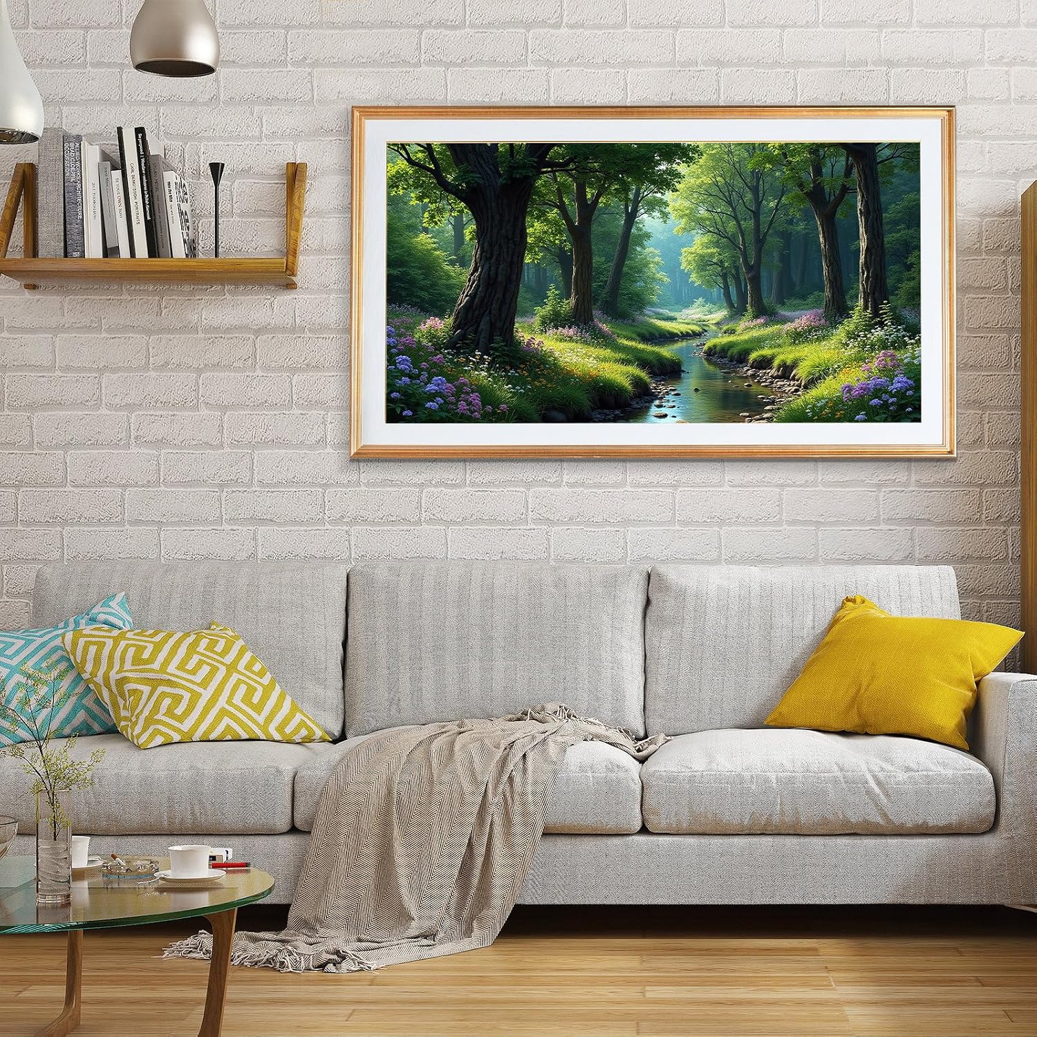 JOOZ Large Diamond Painting Kits for Adults DIY 5D Forest Diamond Art Kits for Adults Full Drill Landscape Diamond Painting Tree Gem Art Kits for Gift Home Wall Decor 27.5x15.7 Inch