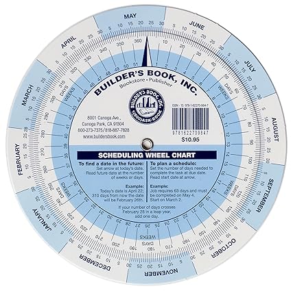 Scheduling Wheel Chart: Builder's Book Inc.: 9781622709847: Books ...