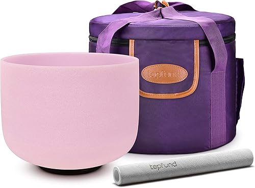 topfund cuencos tibetanos B Nota tazón tibetano de vidrio Chakra del corazón (Junta tórica y maza o ante Pegatina incluida)..., Olivine