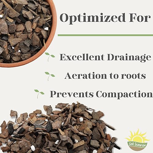 Miniatura 8 de Mezcla multiusos para macetas de orquídeas 2 cuartos de galón mezcla de corteza de orquídeas y perlita para equilibrar el drenaje de la humedad