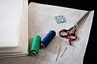 Vista 5 de MAROBEE White Fusible Interfacing Lightweight Non-Woven for Sewing and Quilting Projects, Ultra Adhesive Bond Iron-On One Sided - Apparels and Face