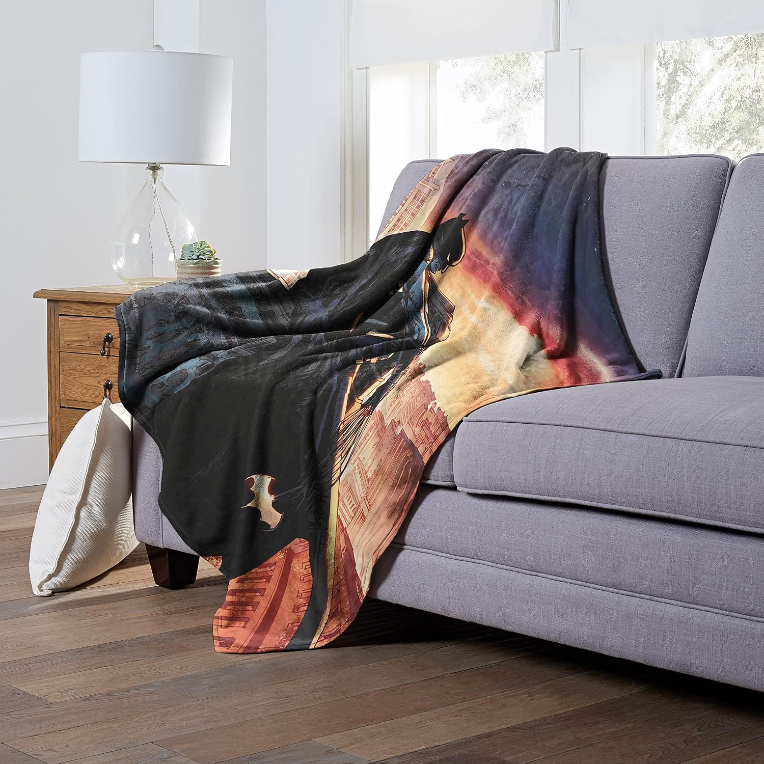 Northwest DC - Batman Silk Touch Throw Blanket, 50" x 60", Knight Watch