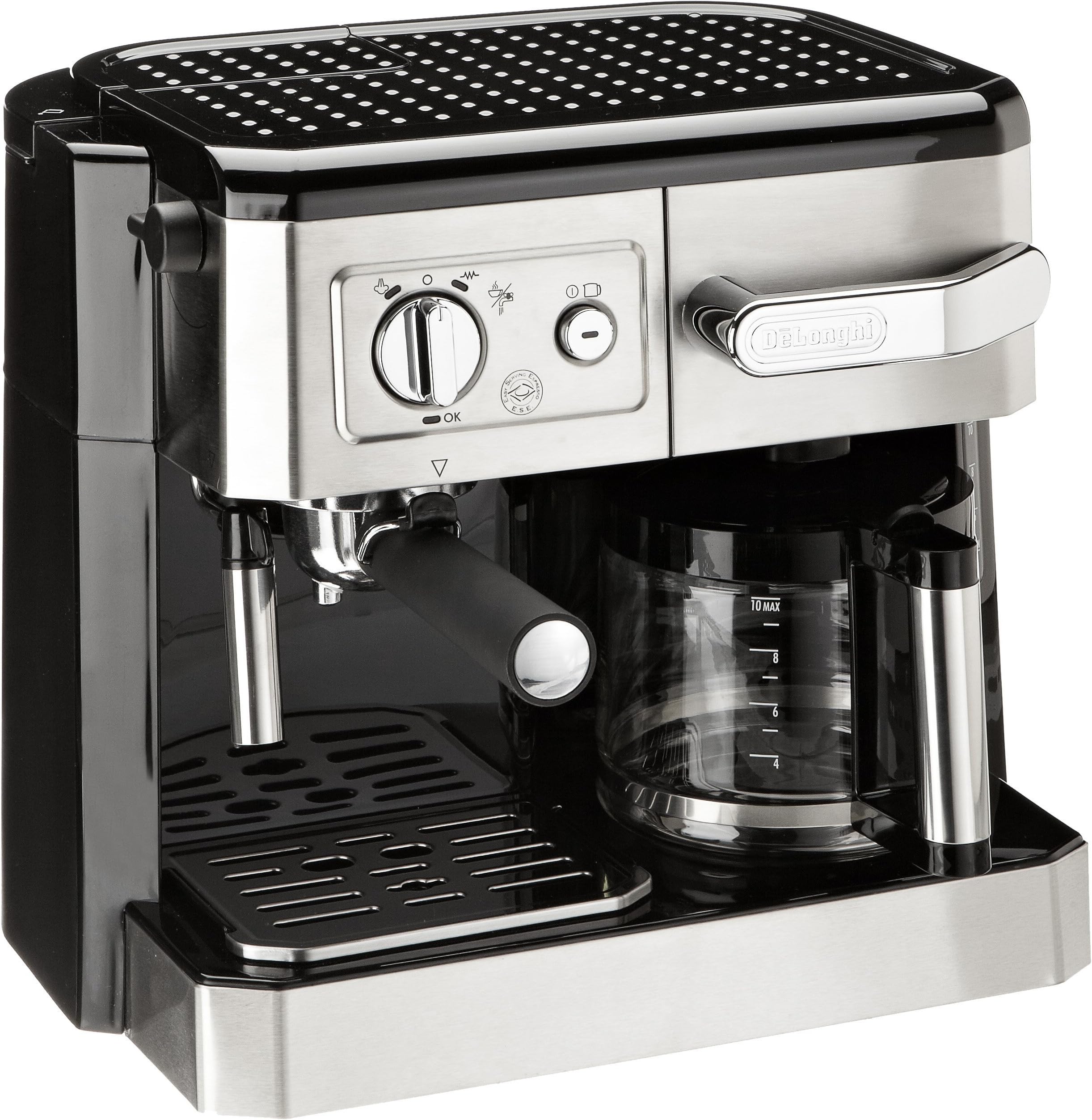 Combi Coffee Machine - Bco420|Pump Espresso & Drip Coffee Maker|Espresso, Capuccino, Latte, Drip Coffee and More|15 Bar Pressure|1450W|Free Demo & Installation (Silver & Black)