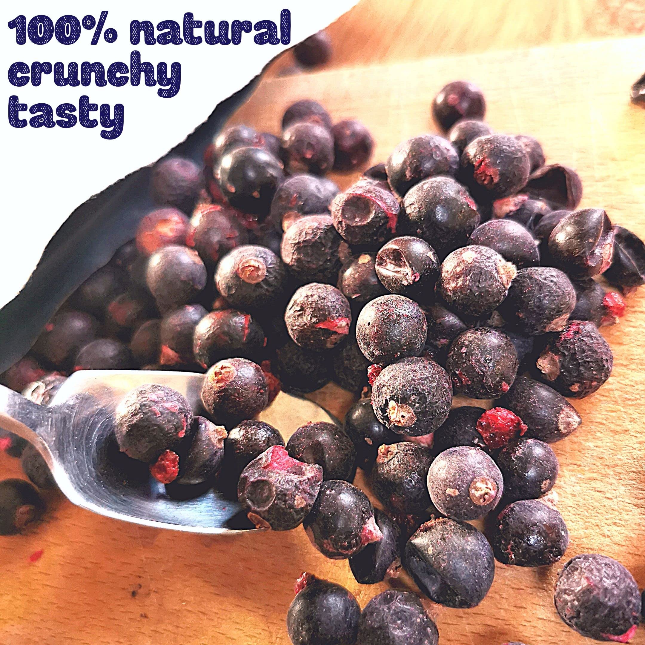Ribes Nero Frutta Liofilizzata | 100% Natural Liofilizzati Senza Zucchero | Frutta Secca Mix Blackcurrant Freeze Dried Fruit Secchi Frutta Disidratata Ribes Pet | Fatti in Casa Polvere di Frutta Secca
