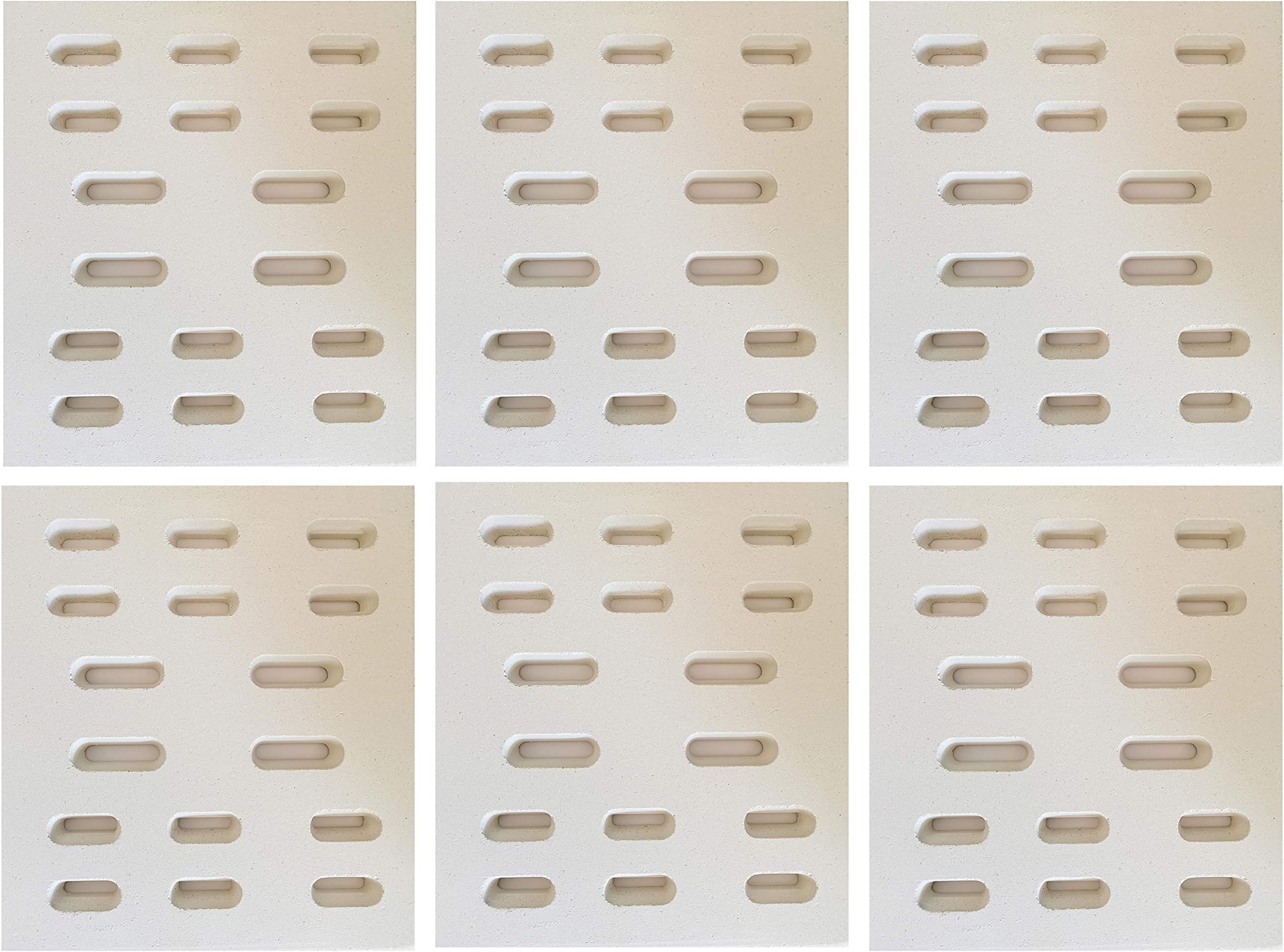 Treela 6 Pcs Grill Heat Plate Flame Tamer Ceramic Brick