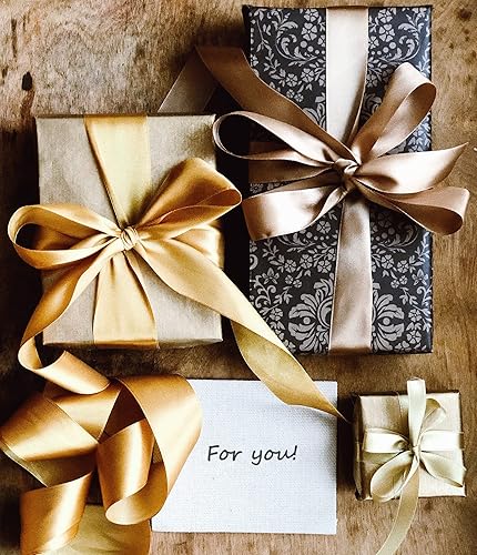 Miniatura 5 de YASEO Cinta de satén de poliéster de doble cara de color sólido, 38 pulgadas de ancho, 100 yardas de largo, perfecta para bodas, envoltura de