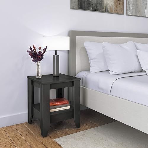 Boyd Sleep Prato - Mesita de noche, color negro