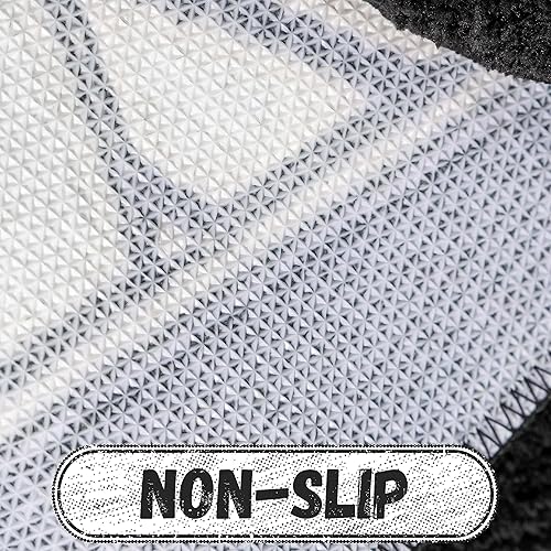 Miniatura 7 de Alfombra de baño de Halloween, decoración de terror en blanco y negro, antideslizante, tapete de baño para baño, dormitorio, bonito corredor