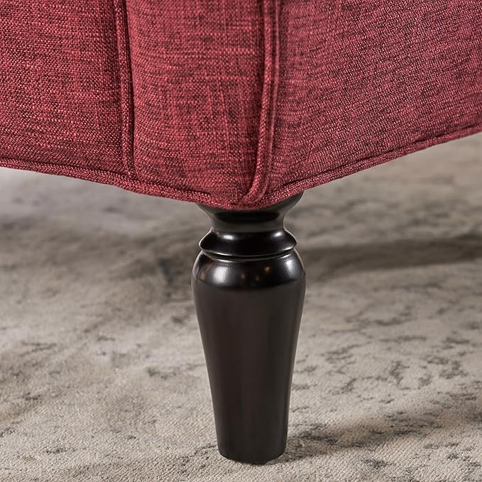 Sillón Tela Rojo Tapizado Individual Sala miniatura 9
