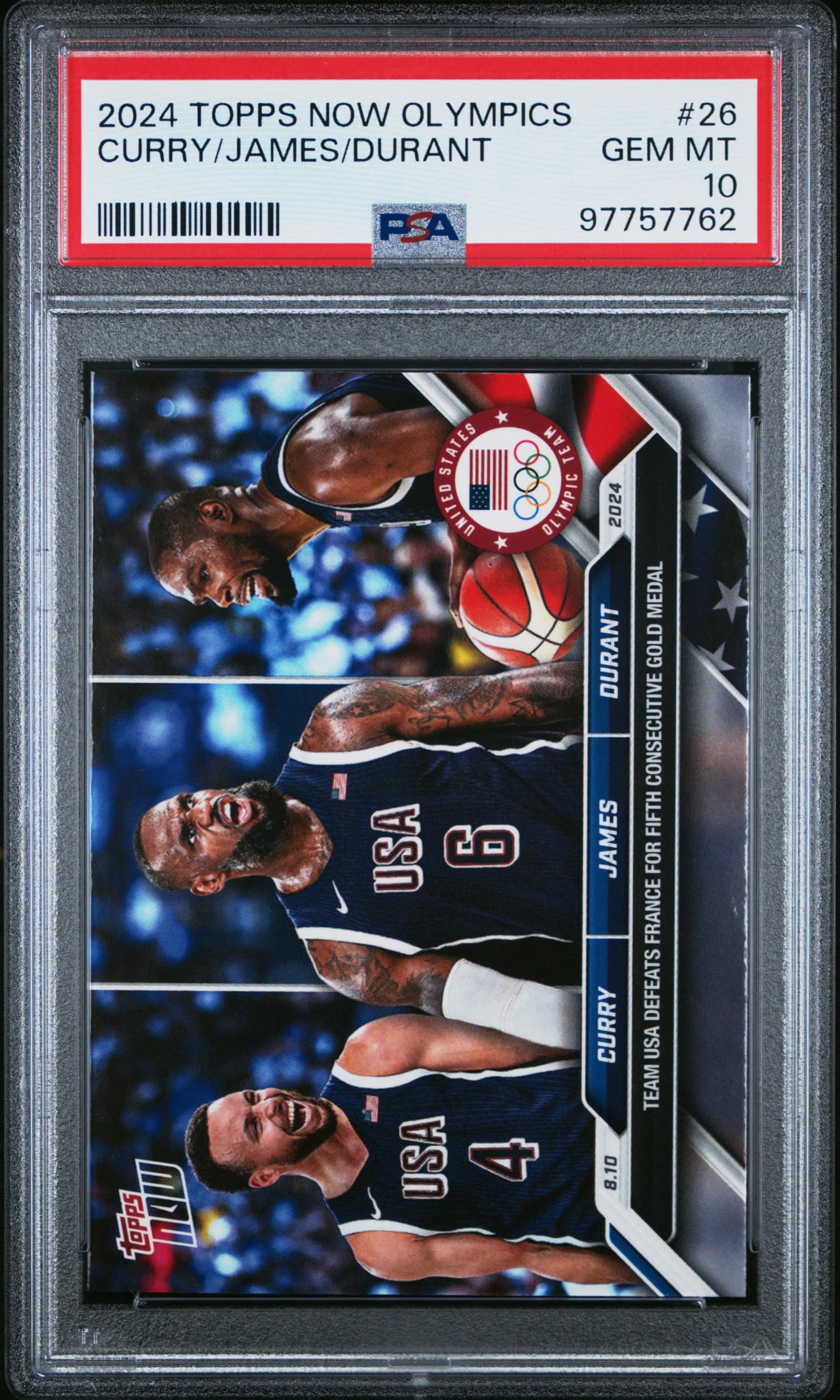 PSA10 TOPPS Now Olympic Steph Curry