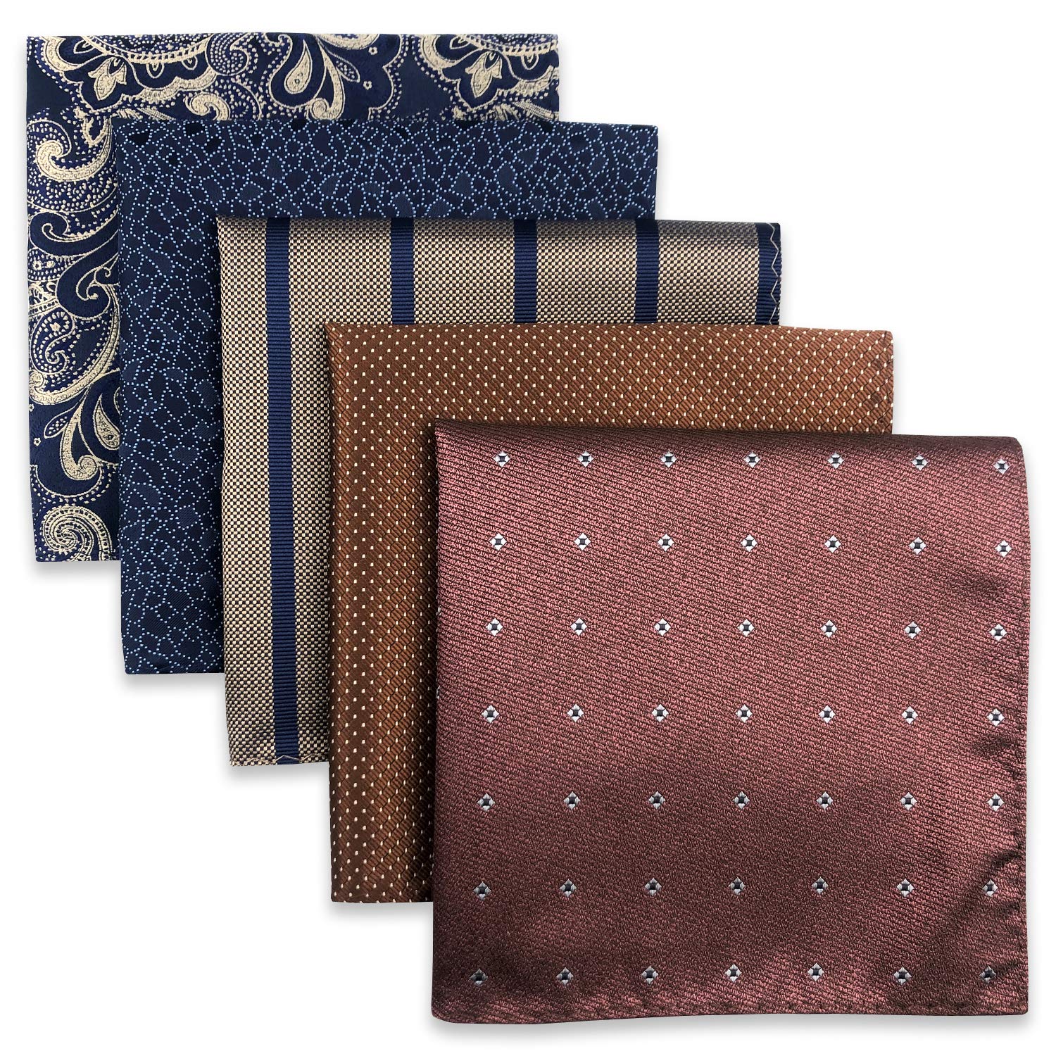 S&W SHLAX&WING 5 Pieces Pañuelo De Bolsillo Para Hombre Handkerchiefs Set para chaqueta de traje — view 45