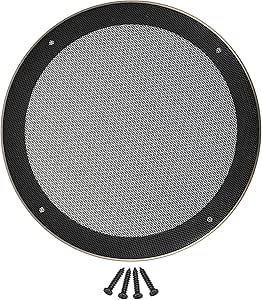 X AUTOHAUX 8 Inch Universal Speaker Grills Cover Mesh Guard Black - 4 Pcs
