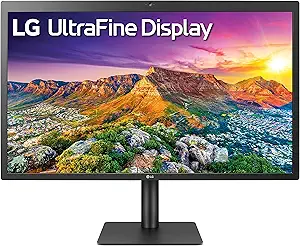 LG 24MD4KL-B 24 Inch Ultrafine UHD (3840 x 2160) IPS Monitor, P3 Wide Color Gamut 500 nits Brightness, Thunderbolt 3 (x2), USB-C Ports (x3), Height/Tilt Adjustable Stand