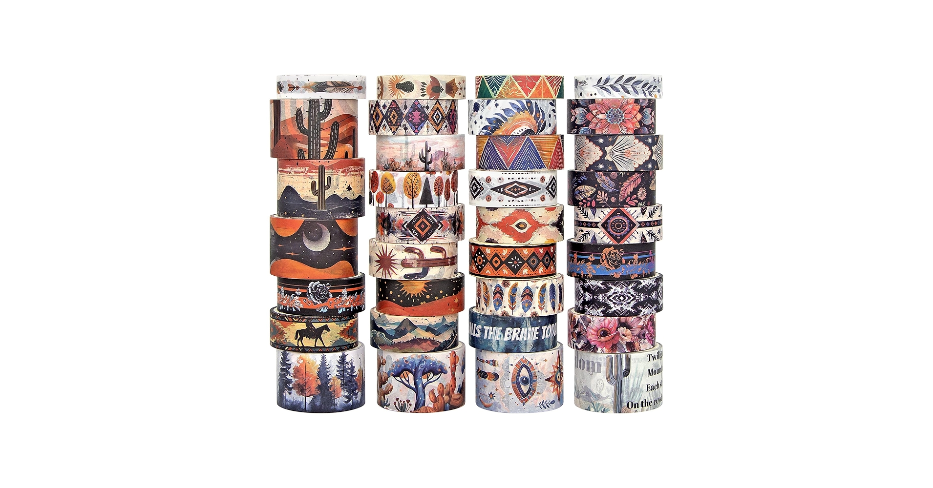 Amazon.com: Mooker 34 Rolls Washi Tape Set, Western Cowboy