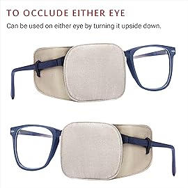 Astropic Large Silk Eye Patch for Adults Kids Glasses to Cover Either Eye (Large, Khaki)
