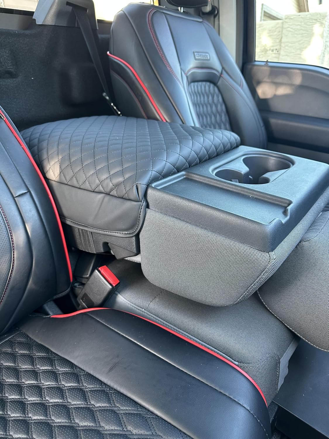 Compatible with Ford F150 Center Console Armrest Cover, Jumpseat Compatible