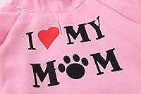 Vista 4 de DroolingDog Camisetas para perros pequeños con texto en inglés "I Love My Mom", sudaderas con capucha para perros pequeños, talla XS, sudadera