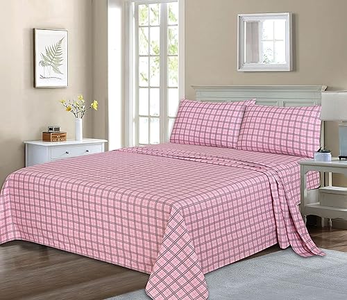 Miniatura 2 de RUVANTI Juego de sábanas de franela tamaño King, 100% algodón cepillado, bolsillos profundos de 16 pulgadas (se adapta a hasta 18 pulgadas),