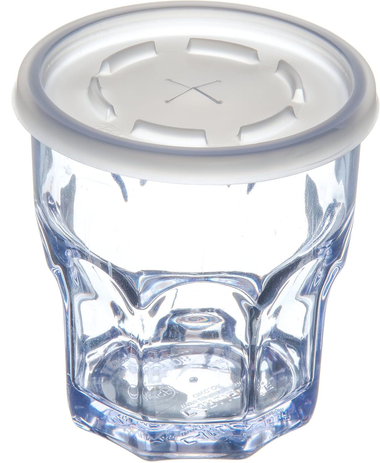 Carlisle FoodService Products Louis Clear Tumbler Short Glass for Restaurants, Catering, Kitchens, Plastic, 8 Ounces, Clear, (Pack of 24)