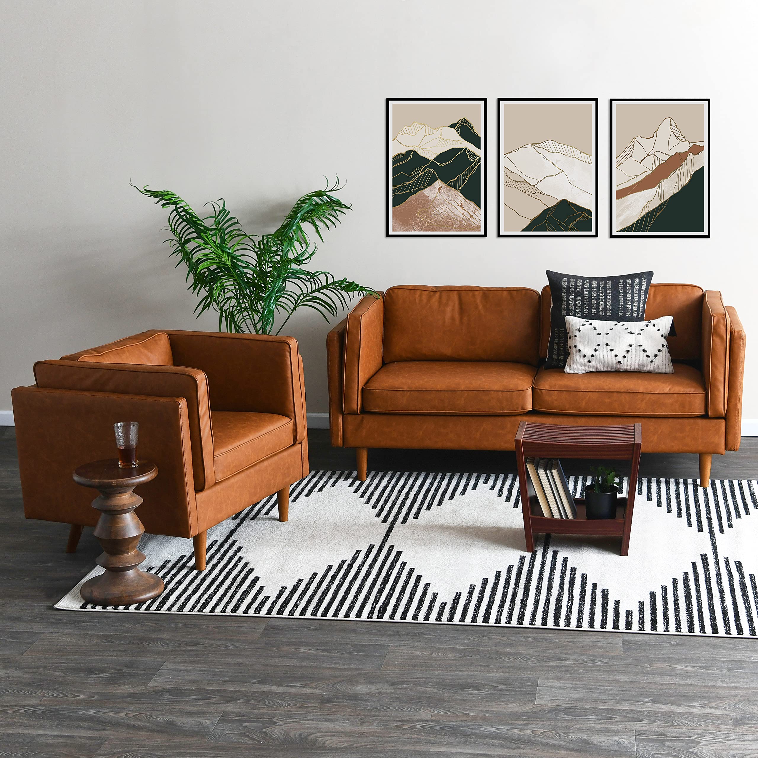 Creative Co-Op The Berns Mid-Century Modern Solid Mango Table with Flat Top, End Table or Stool