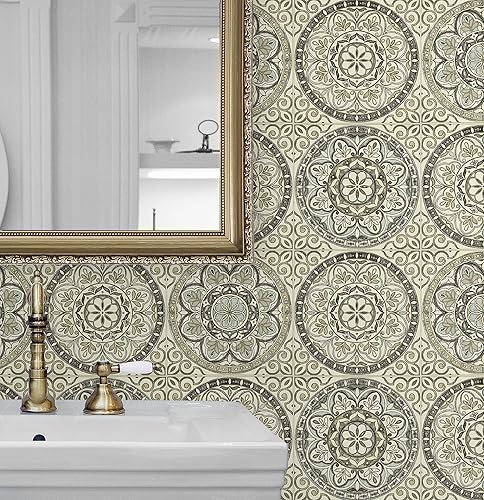 Vista 126 de Surface Style - Papel tapiz para despegar y pegar, papel tapiz abstracto para dormitorio, tocador, cocina, vinilo, cobertura de 30.75 pies cuadrados