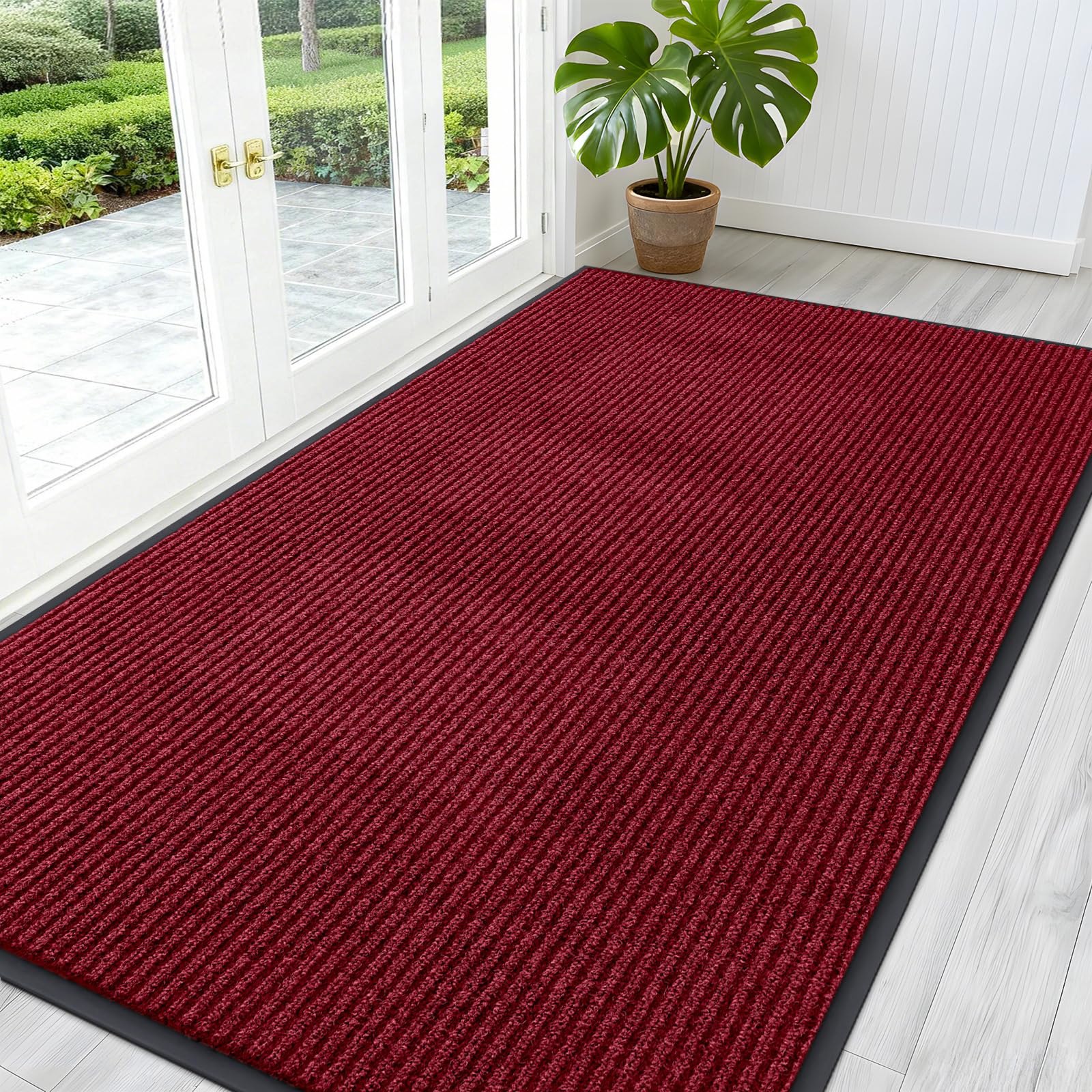 OLANLY Front Door Mat Indoor Outdoor Entrance, Waterproof Heavy Duty Doormat, Fade Resistant, Low Profile, Easy Clean Patio Porch Welcome Floor Mats for Entry, 29.5x17, Beige — view 43