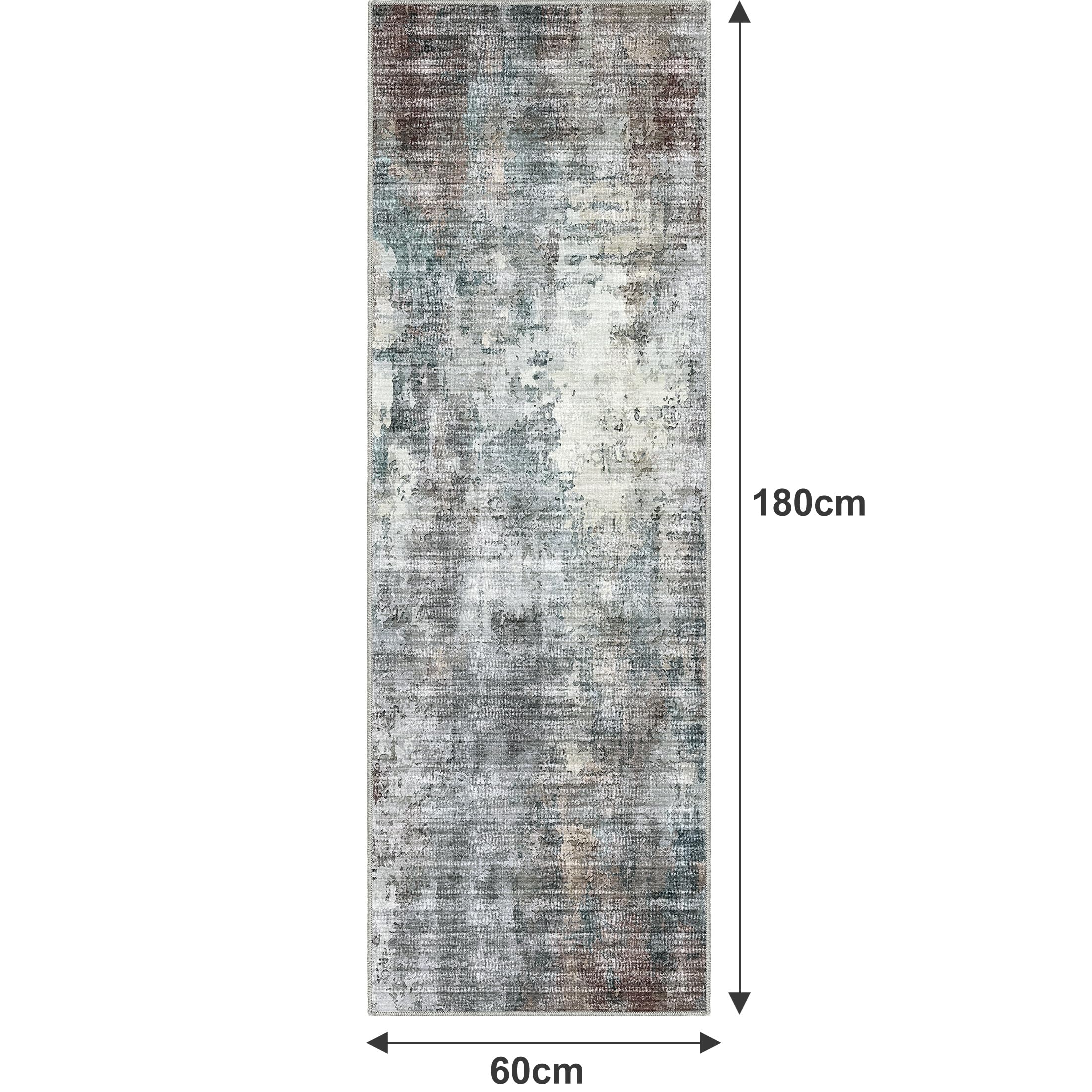 SONGLET Washable Rugs Living Room 60X180cm, Non-Slip Rug for Bedroom Soft Modern Low-Pile Carpet Stain Resistant - Image 2