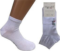 6 Pairs Short Ankle Socks in Cotton Scotland Thread, Ultra Light, Made in Italy, Unisex Model, Various Assortments.