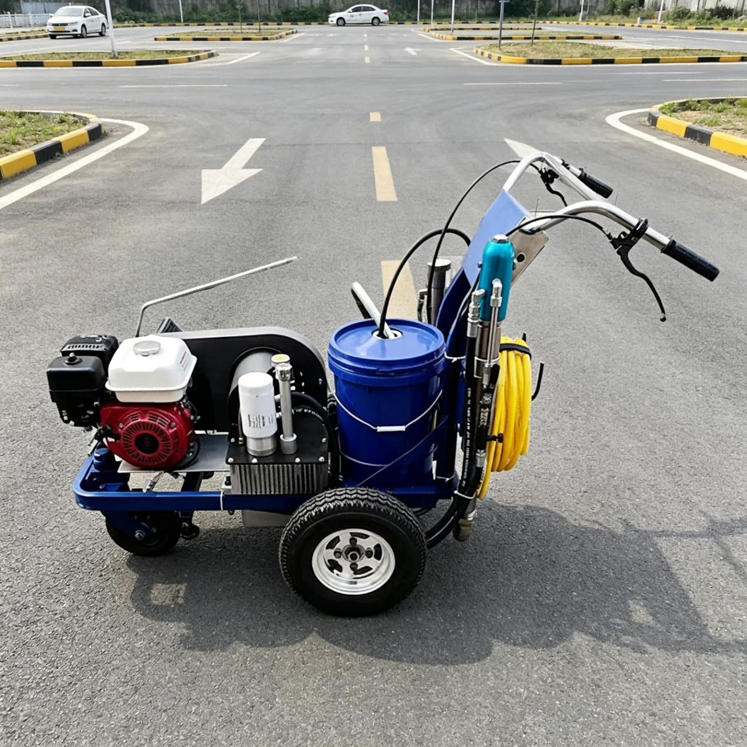 Easy Operation Cold Paint Road Marking Machine User Friendly Line Striper with Simple Control System for Small Construction Teams and Parking Lot Maintenance