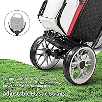 Vista 7 de CaddyTek - Carrito de golf con 4 ruedas, Caddy Cruiser One versión 8 1, plegable con un clic, ligero, carrito de caddie, compacto, fácil de abrir