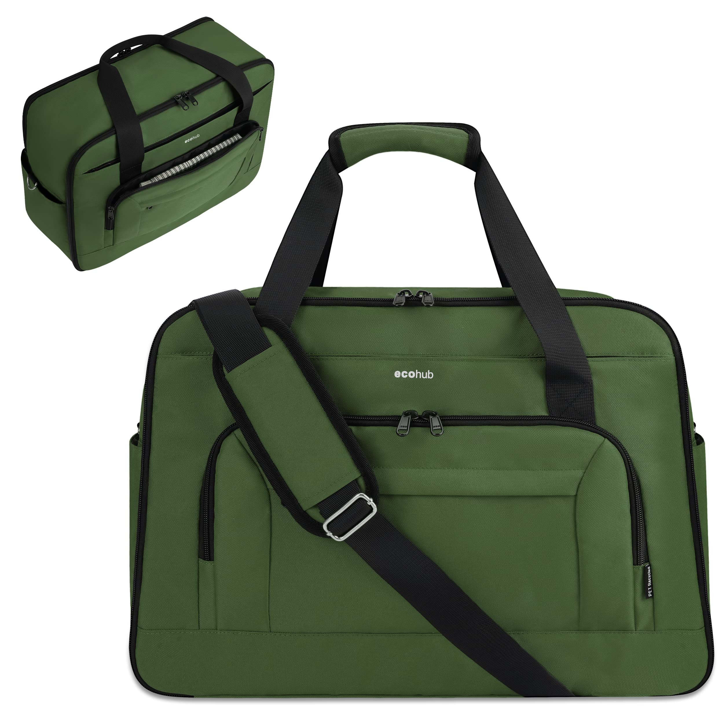 ECOHUB Cabin Bag 45x36x20 Easyjet Travel Bag, Green, ECOHUB cabin bag 45*36*20 new easyjet underseat travel bag