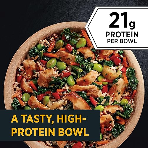 Miniatura 4 de Healthy Choice Power Bowls Shiitake Pollo, conveniente comida para microondas hecha sin conservantes, comida congelada, tazón de 9.25 onzas