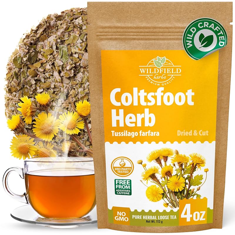 WILDFIELD HERBS Chá de folhas de coltsfoot (Tussilago farfara) 100% 113 g