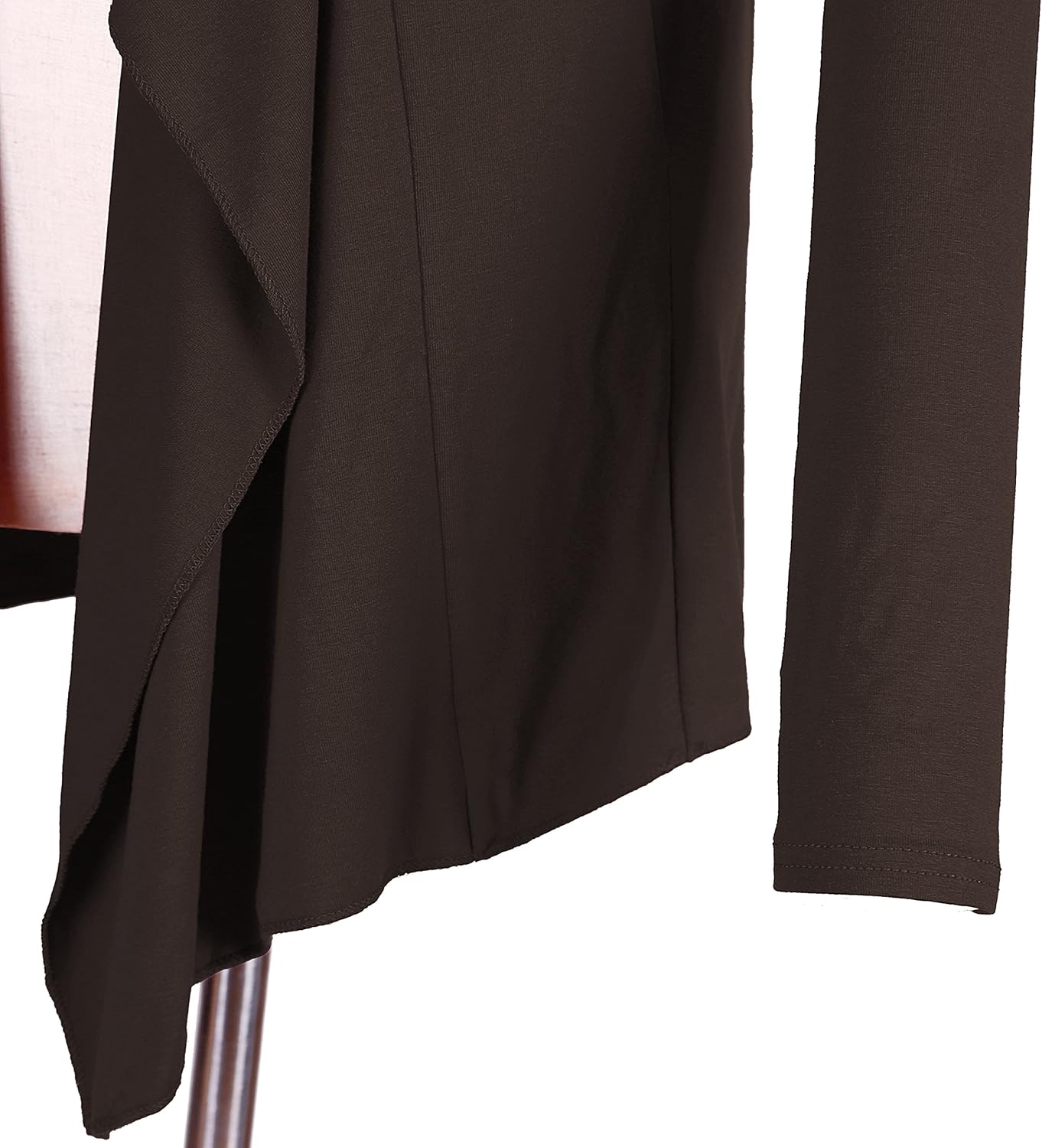 Urban CoCo Women's Drape Front Open Cardigan Long Sleeve Irregular Hem - Image 5