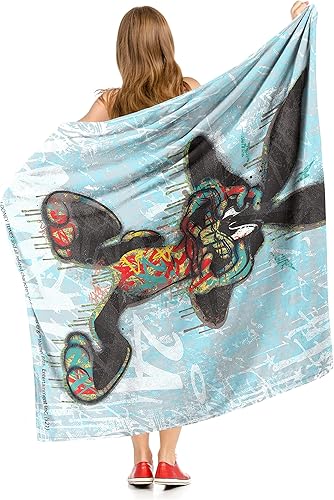 Miniatura 2 de Northwest Looney Tunes - Manta de seda táctil, 50 x 60 pulgadas, Crazy Bugs