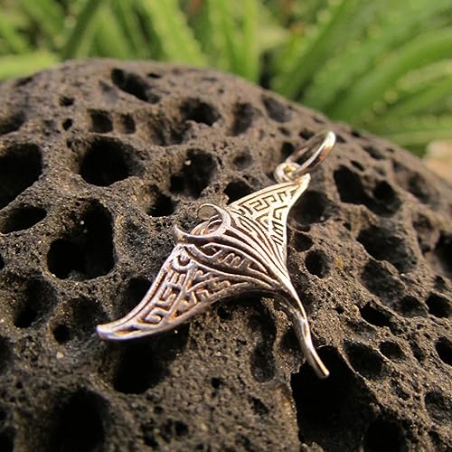 Miniatura 3 de Collar con colgante de manta raya, mini, plata de ley, océano | playa | regalo | joyería | hecho a mano | único