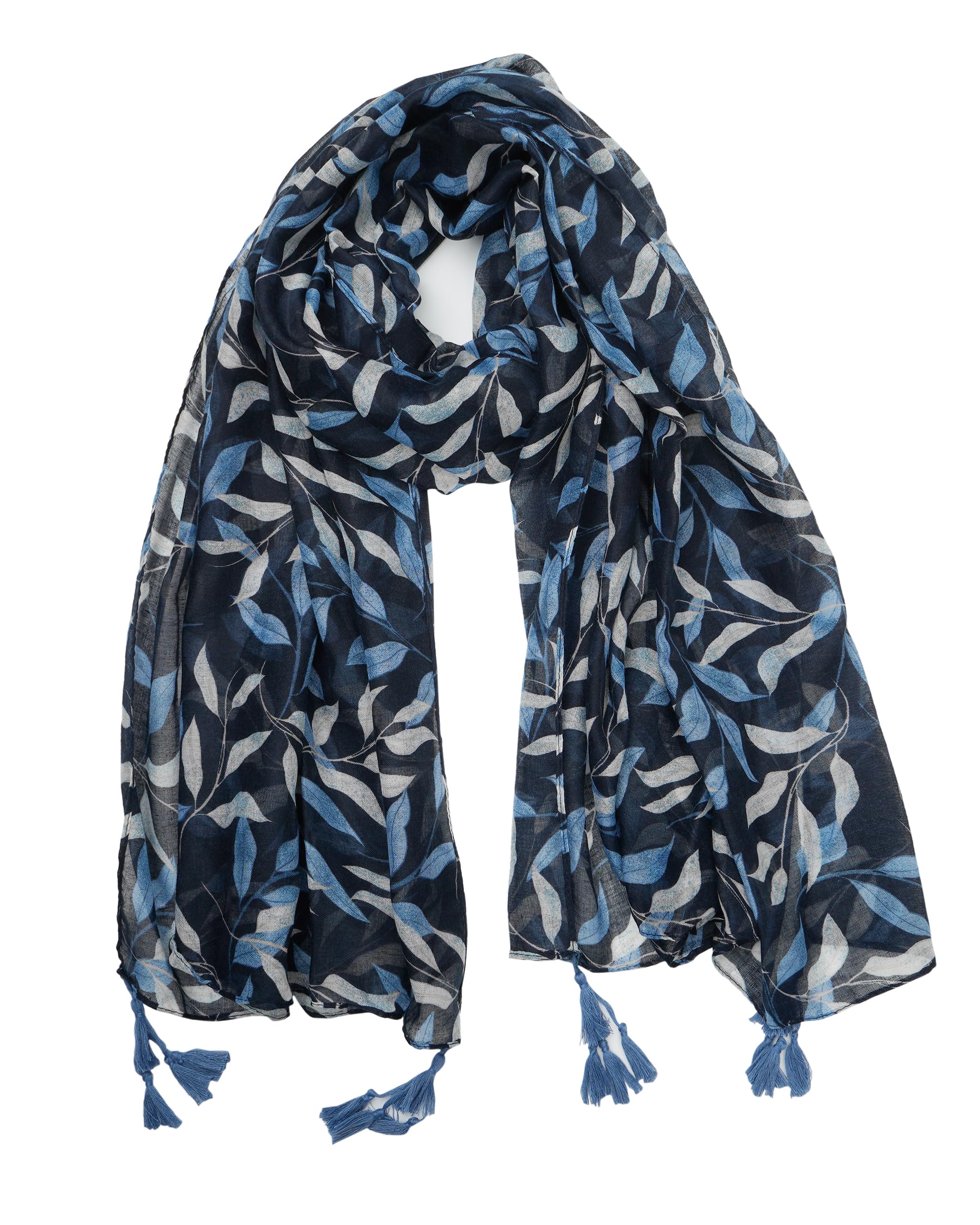 YOUR SMILE Large Boho Scarf for Women Lightweight Floral Printed Scarves Fall Winter Fashion Fringed Shawl wraps