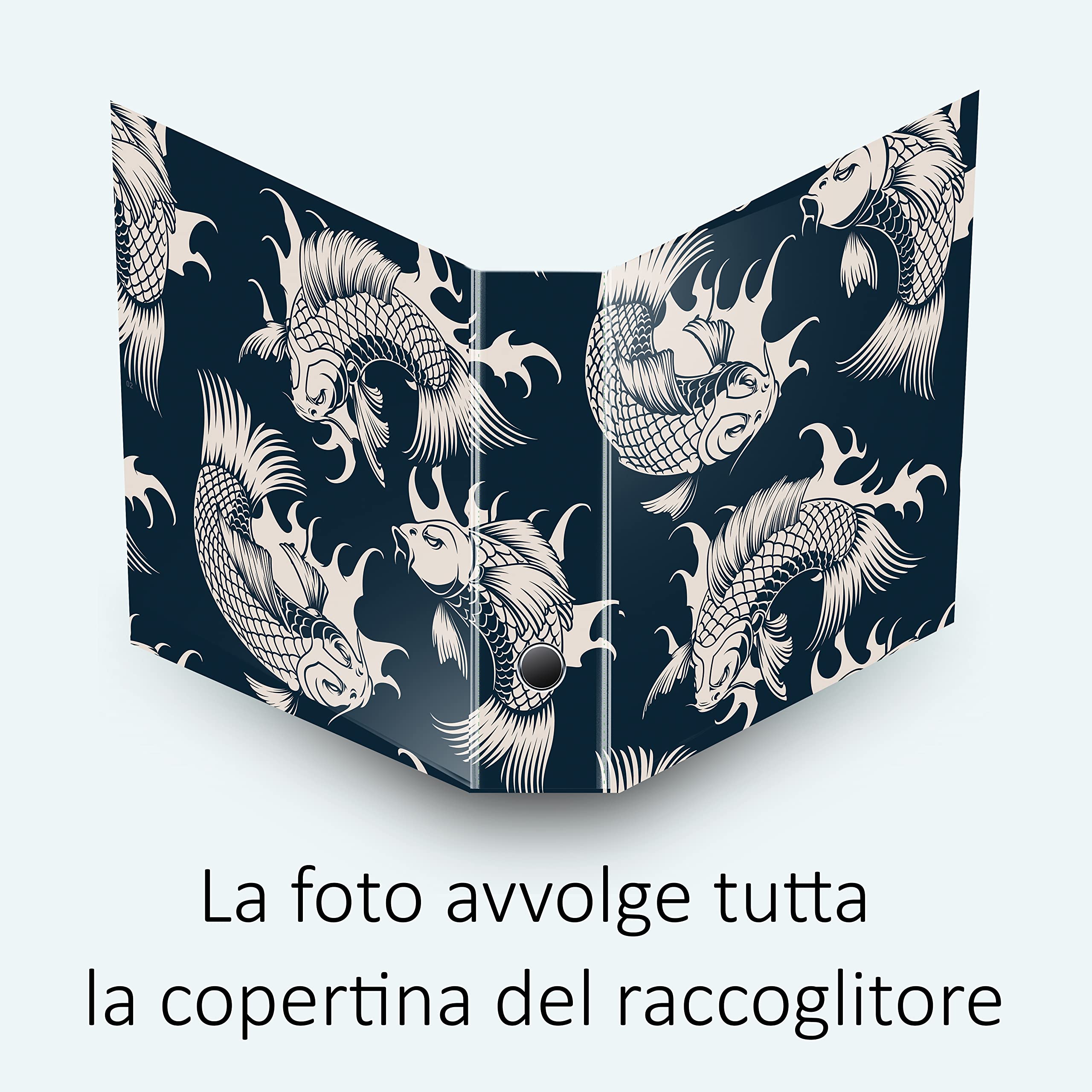 Set da 4 raccoglitori ad anelli - CARPE BIANCHE (H31 cm con4 anelli)