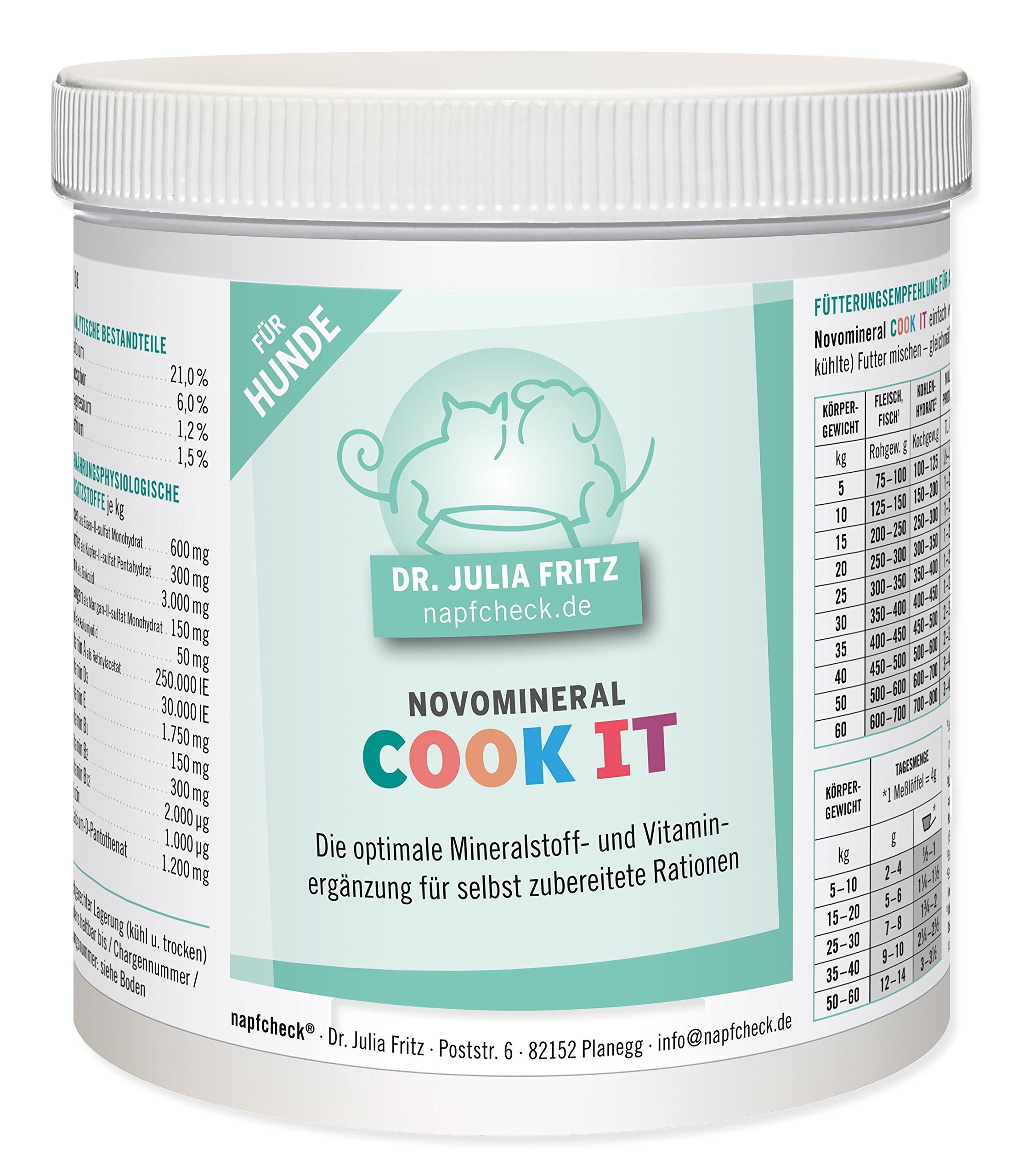 napfcheck Novomineral Cook IT - für die Futterköche - für Hunde - 500 g