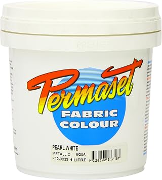 Permaset Aqua Fabric Ink - Pearl White, Liter