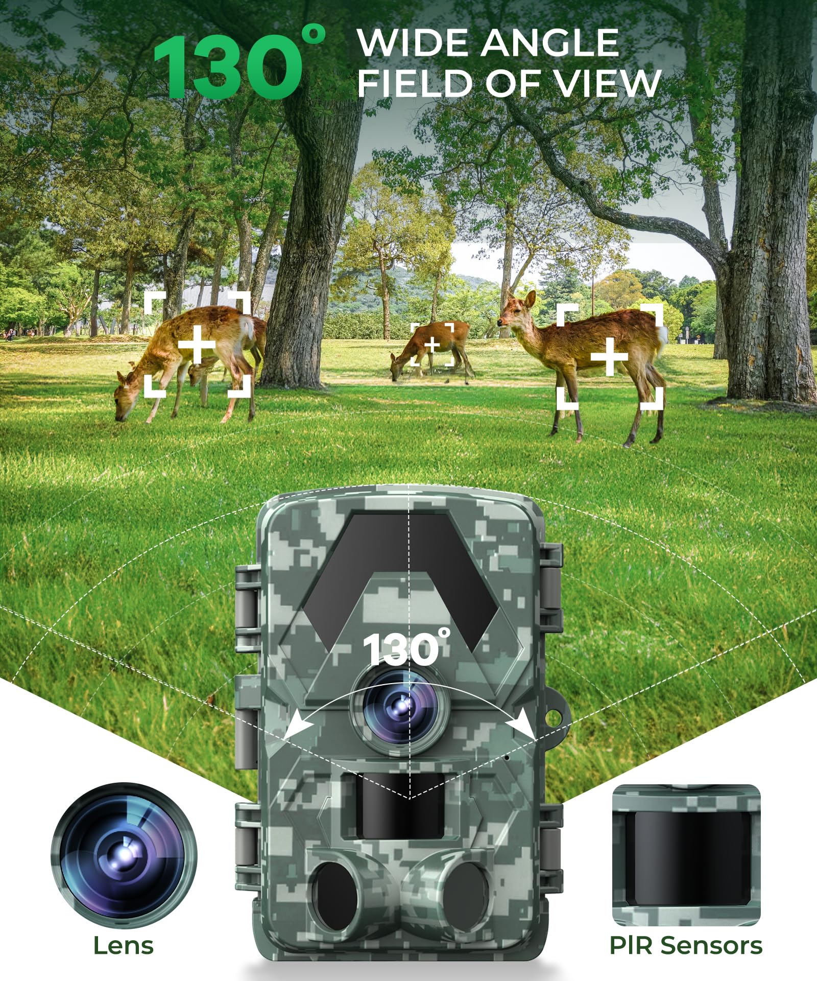Dargahou Game Camera Trail Camera,4K 60MP WiFi Bluetooth Game Cameras ...