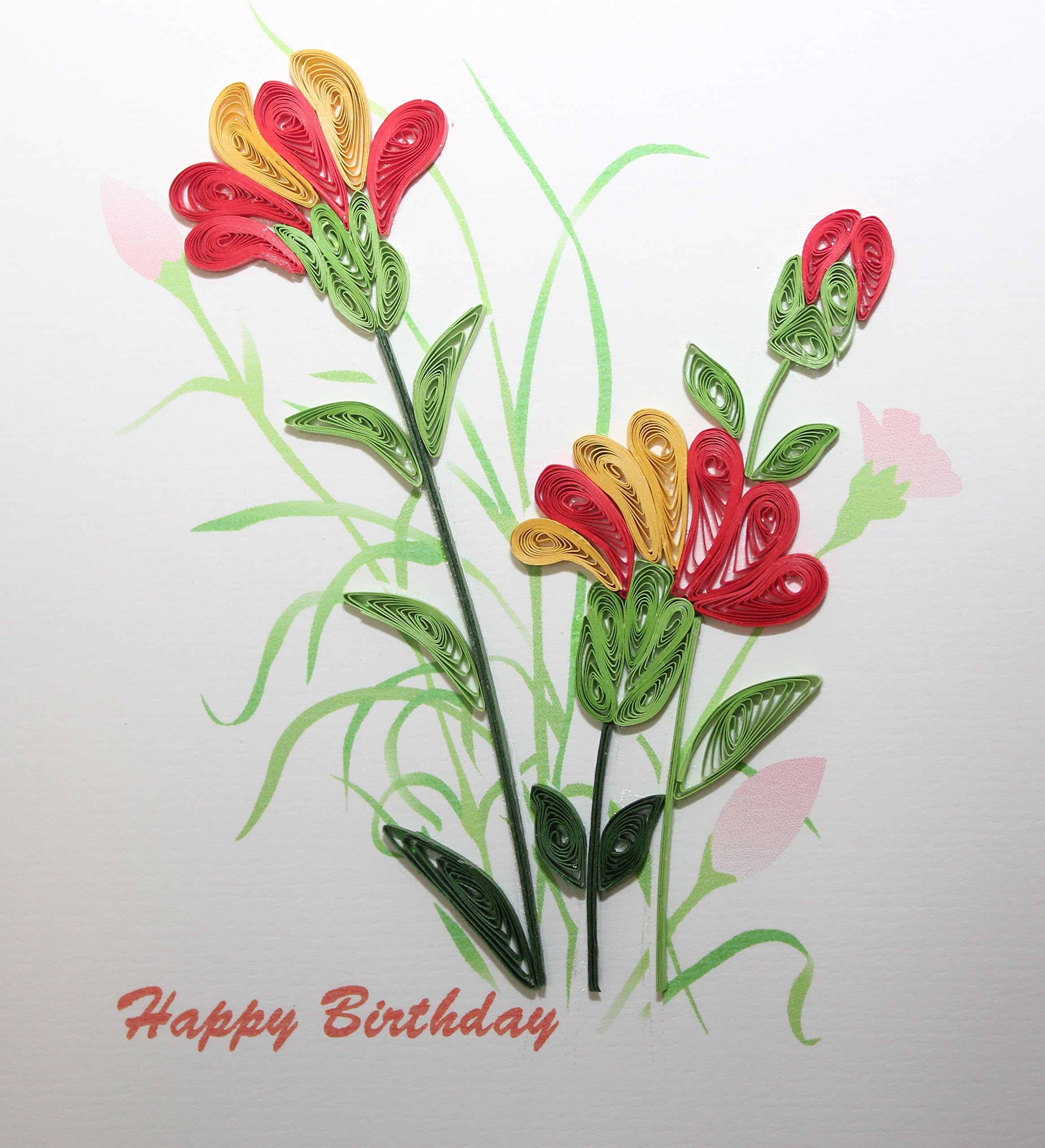 ShopOnNet Handmade Quilling Card: Happy Birthday cards